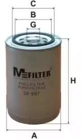 DF 697 MFILTER Топливный фильтр DF 697 MFILTER Топливный фильтр